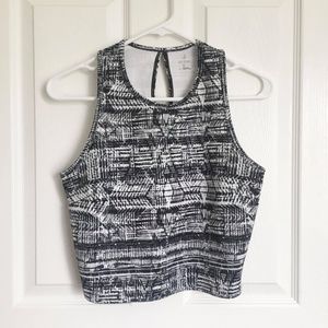 Black and white sports top. Size Medium.